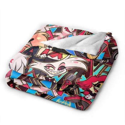 Custom Name Hell Overlord Character Ensemble Plush Blanket