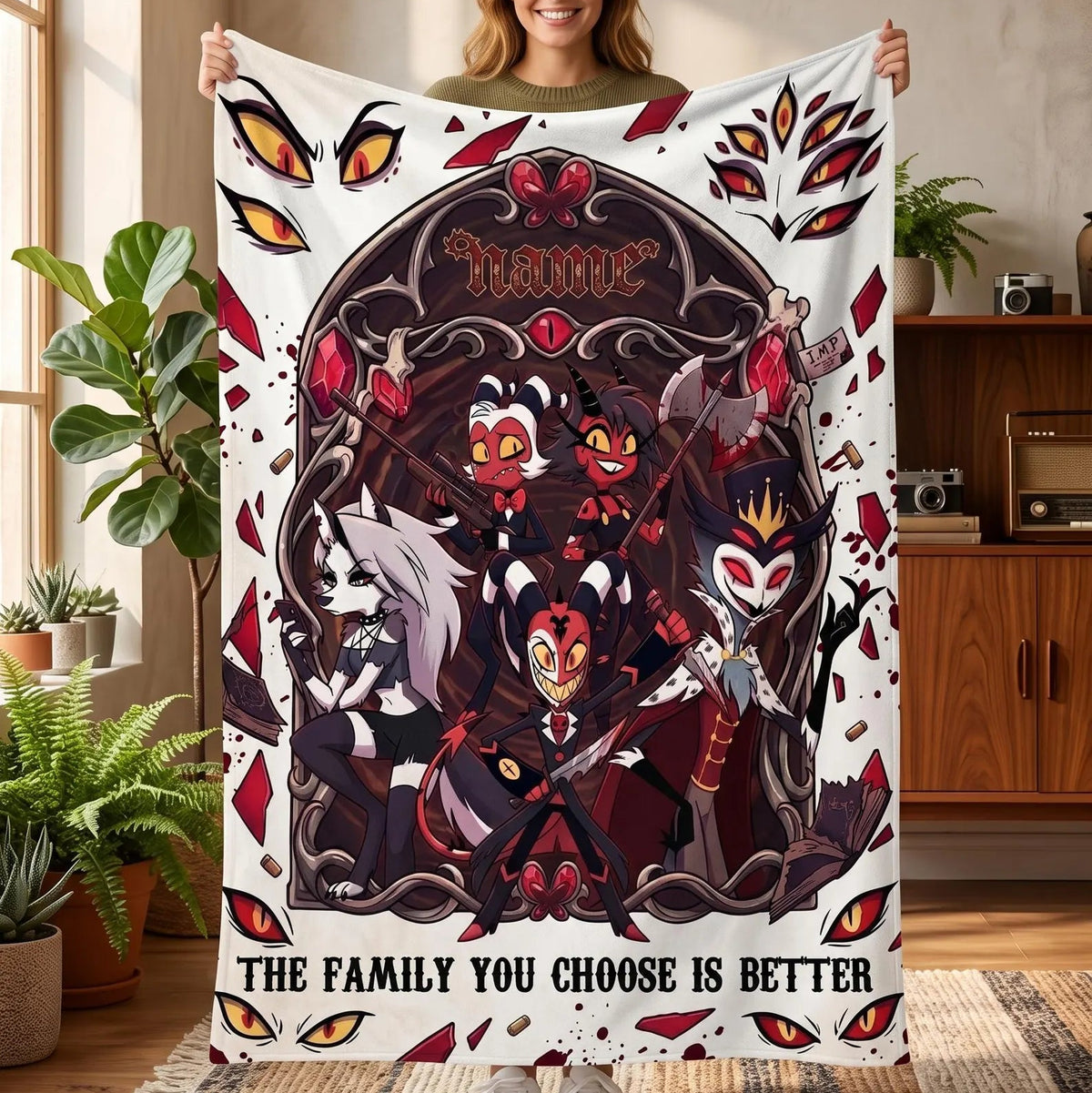 Custom Name Underworld Assassin Crew Gothic Plush Blanket