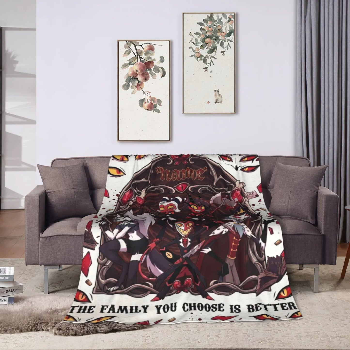 Custom Name Underworld Assassin Crew Gothic Plush Blanket