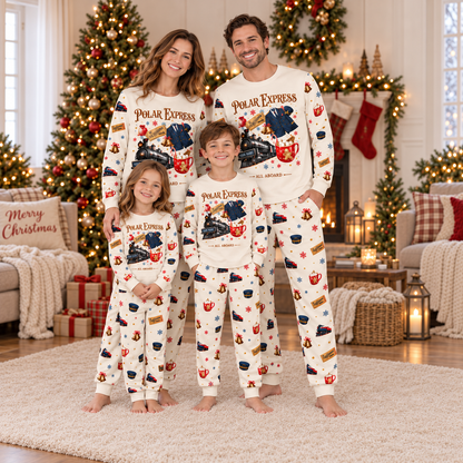 Personalized Polar Express Family Christmas Pajamas