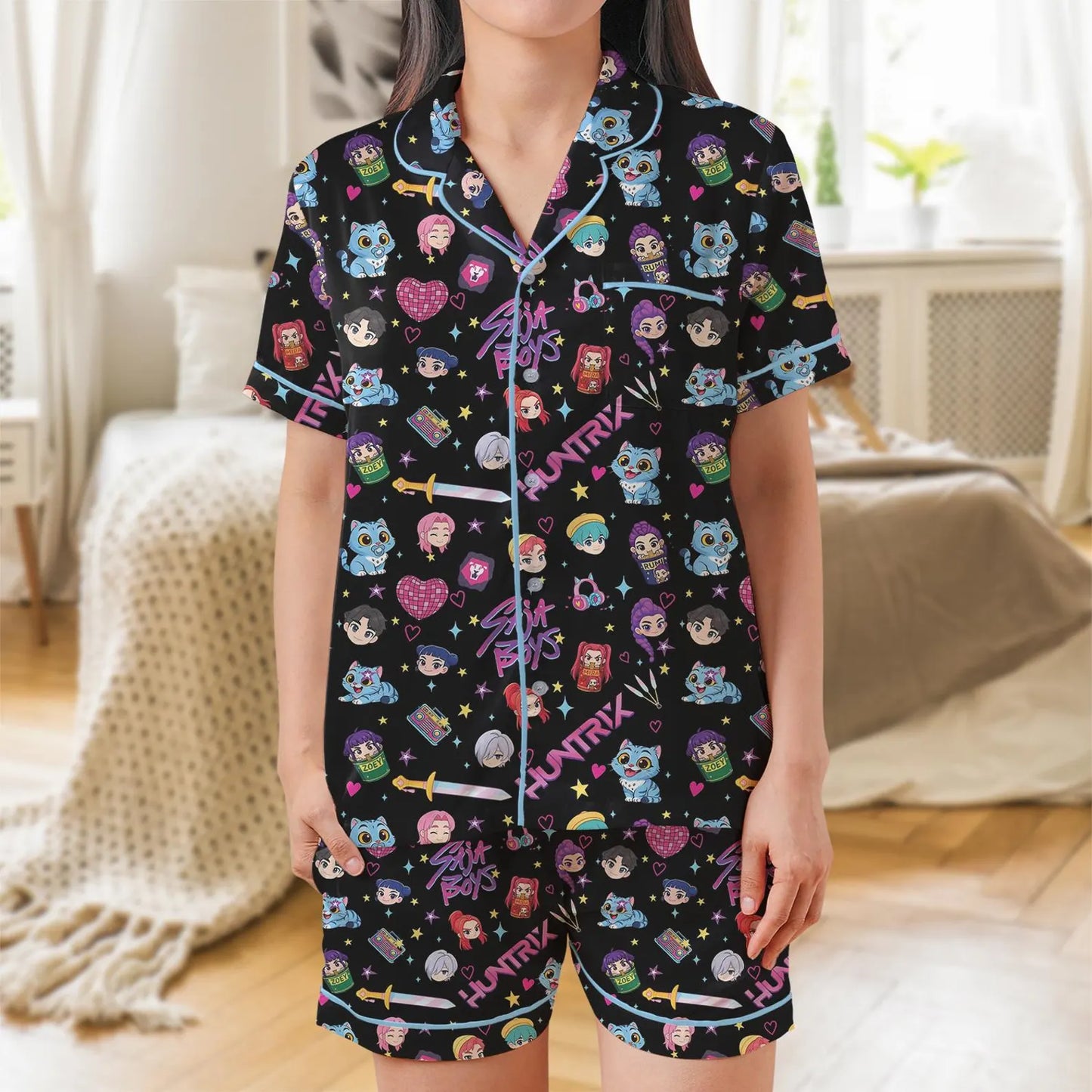 Tiger Idol Satin Pajama Set – Pop Star Inspired Sleepwear for Kids & Women