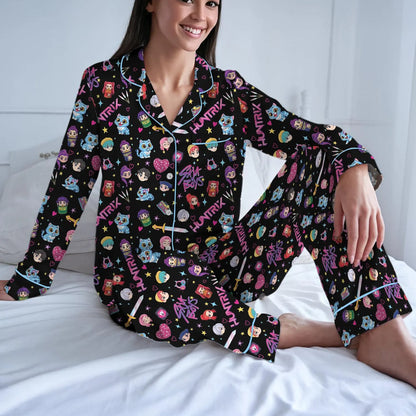 Tiger Idol Satin Pajama Set – Pop Star Inspired Sleepwear for Kids & Women