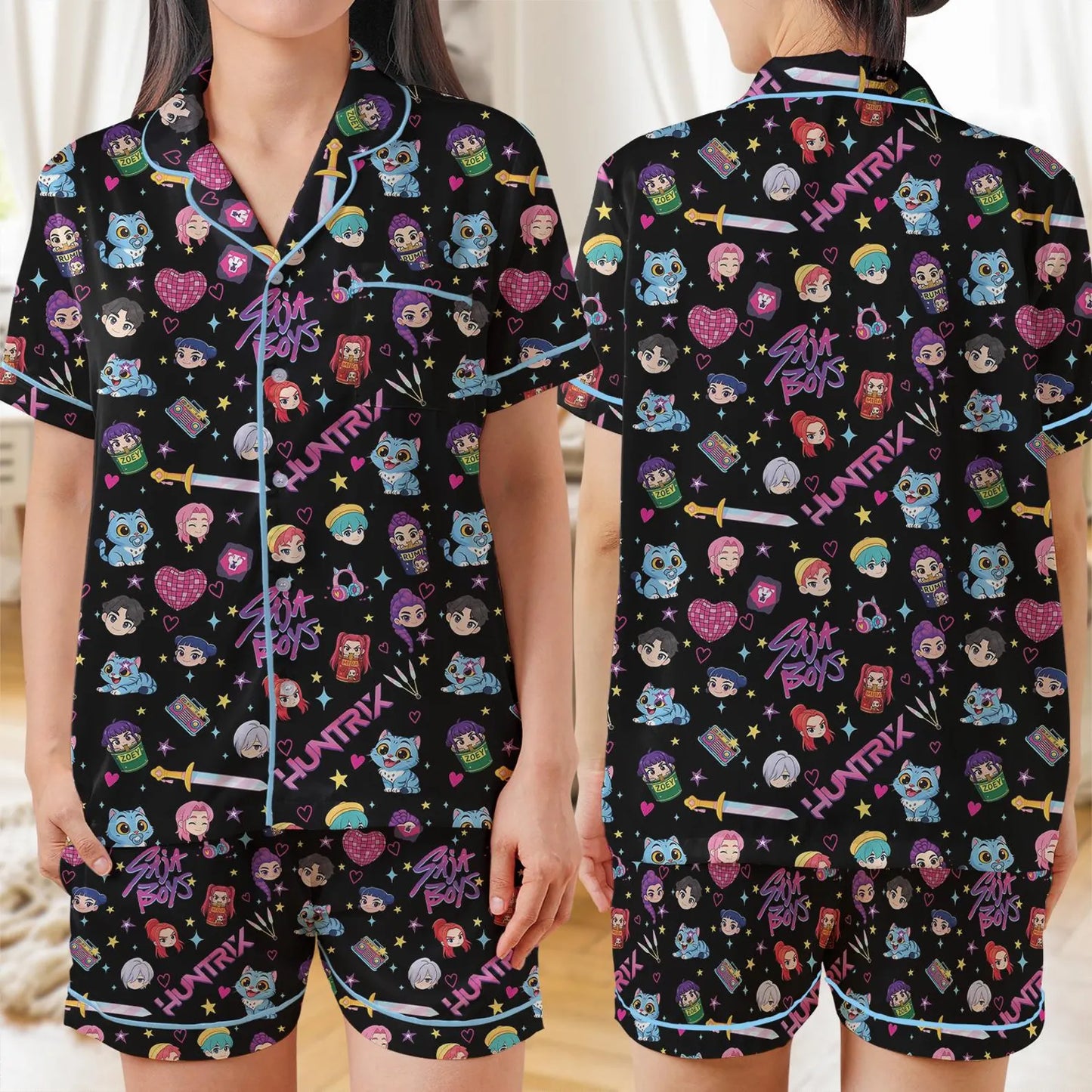 Tiger Idol Satin Pajama Set – Pop Star Inspired Sleepwear for Kids & Women