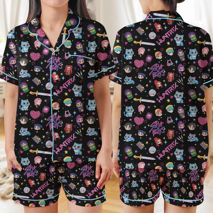 Tiger Idol Satin Pajama Set – Pop Star Inspired Sleepwear for Kids & Women