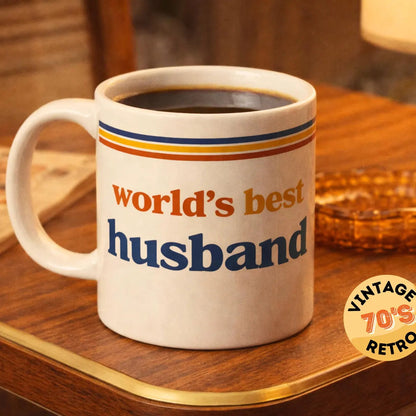 Custom Retro 70s Mug – Personalized Vintage Coffee Gift for Him