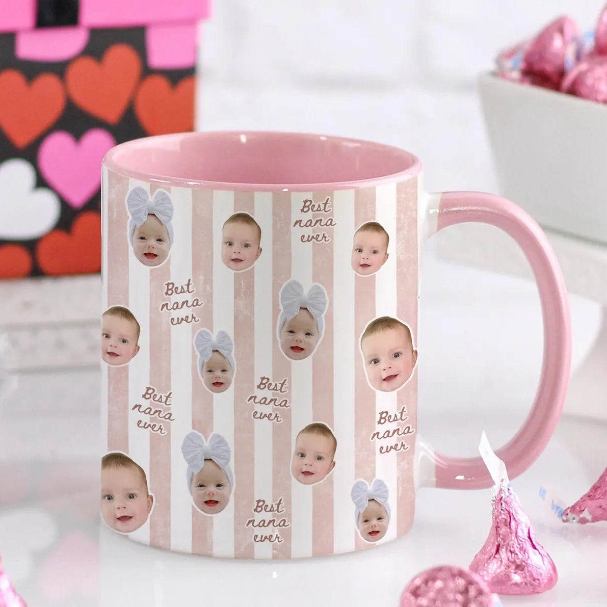 Custom Baby Face Mug – Personalized Photo Coffee Gift for Grandma & Grandpa