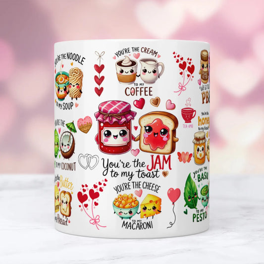 You’re the Jam to My Toast Mug – Funny Valentine Coffee Gift for Couples