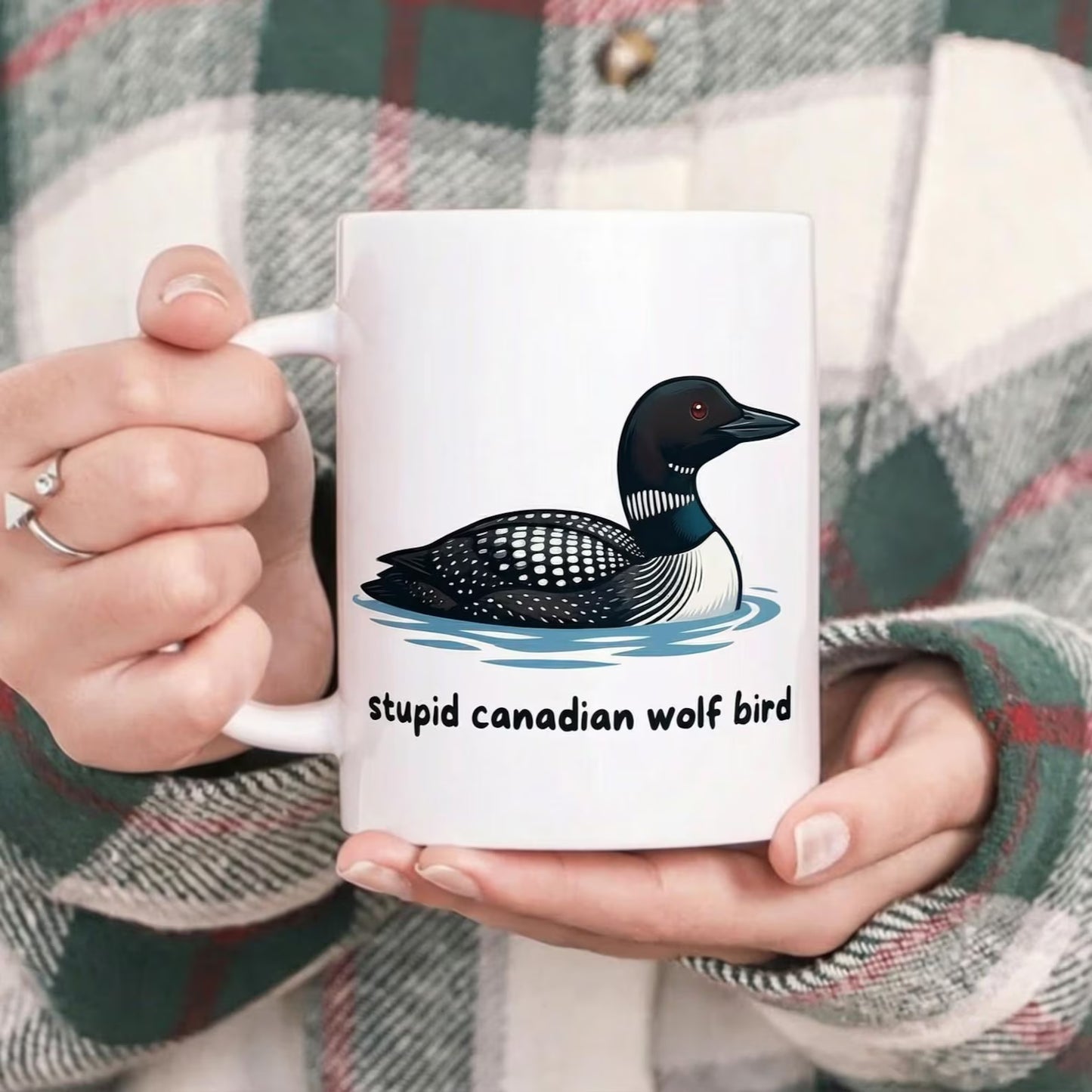 Canadian Hockey Rivals Accent Mug – Wildlife Humor Coffee Cup