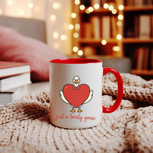 Silly Goose Heart Mug – Funny Valentine Coffee Gift for Him or Her