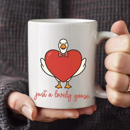 Silly Goose Heart Mug – Funny Valentine Coffee Gift for Him or Her