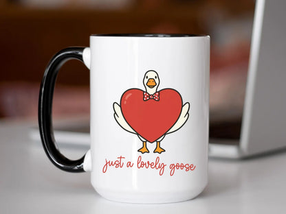Silly Goose Heart Mug – Funny Valentine Coffee Gift for Him or Her