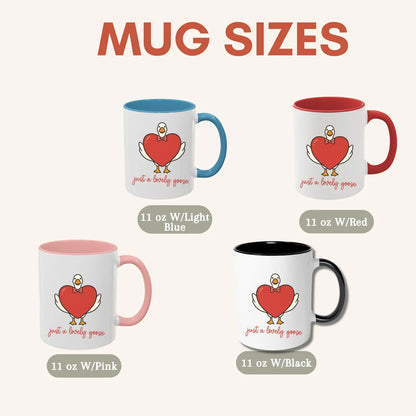 Silly Goose Heart Mug – Funny Valentine Coffee Gift for Him or Her