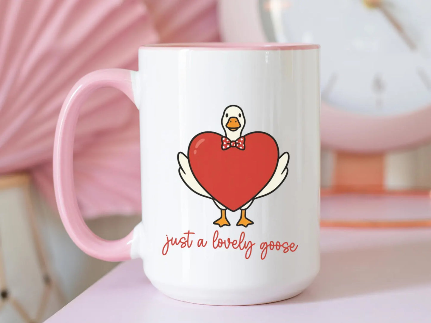 Silly Goose Heart Mug – Funny Valentine Coffee Gift for Him or Her
