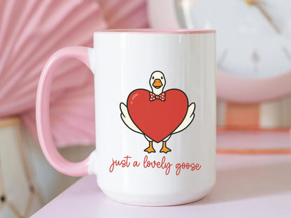 Silly Goose Heart Mug – Funny Valentine Coffee Gift for Him or Her