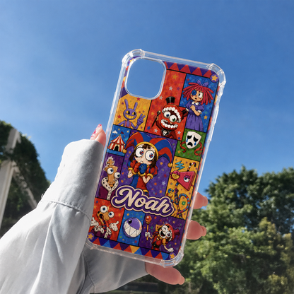 Personalized Circus Comic Collage Clear Phone Case