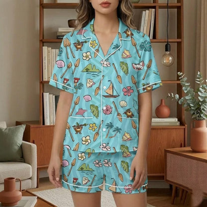 Ocean Girl Adventure Satin Pajamas