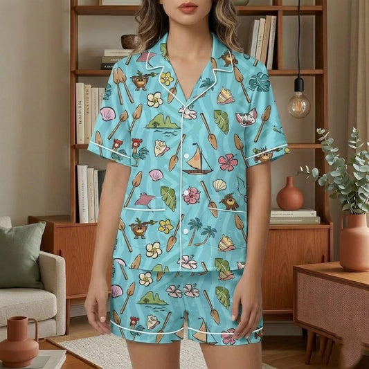 Ocean Girl Adventure Satin Pajamas