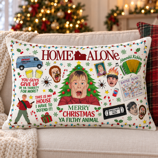 Home Alone Christmas Movie Night Pillow