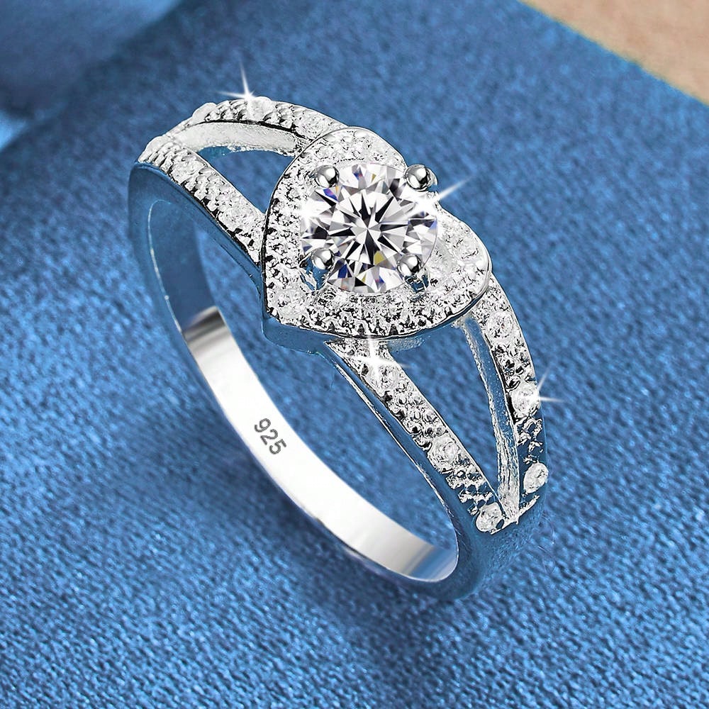 Love Heart Sterling Silver Ring