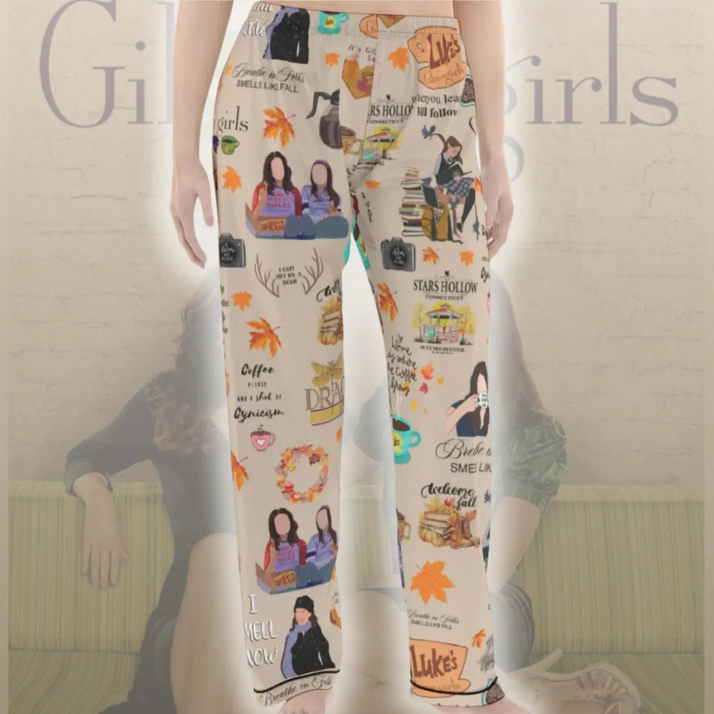 Vintage Stars Hollow Inspired Pajama Set – Autumn & Winter Cozy Sleepwear