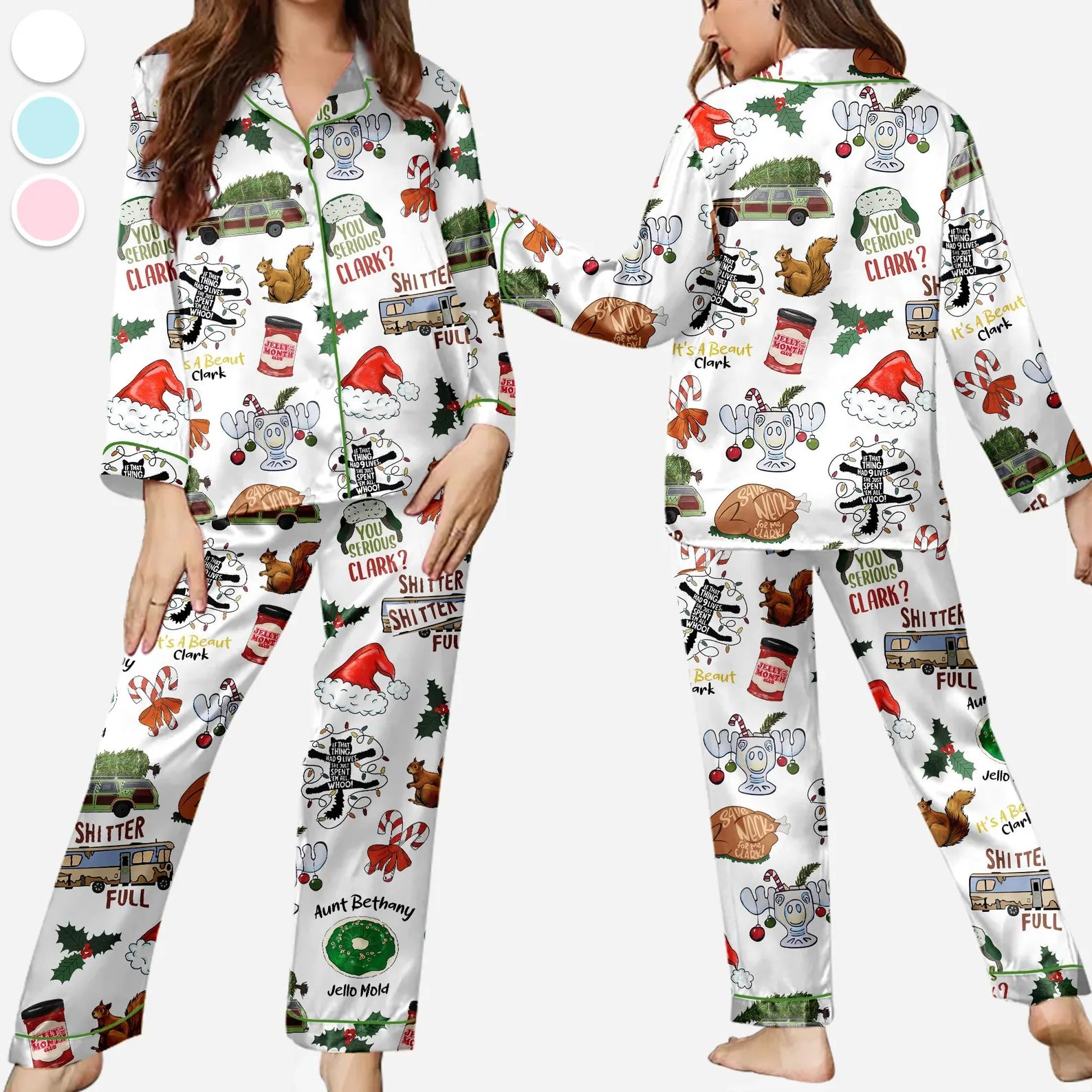 Vintage Christmas Vacation Inspired Pajama Set, Retro Tree Farm Holiday PJs for Women, Funny Xmas Gift Sleepwear
