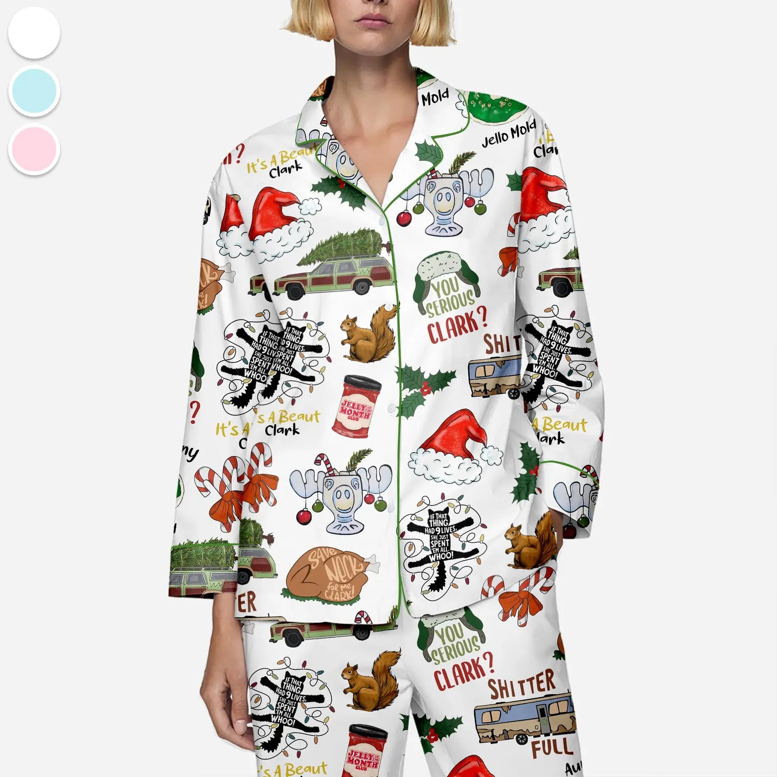 Vintage Christmas Vacation Inspired Pajama Set, Retro Tree Farm Holiday PJs for Women, Funny Xmas Gift Sleepwear
