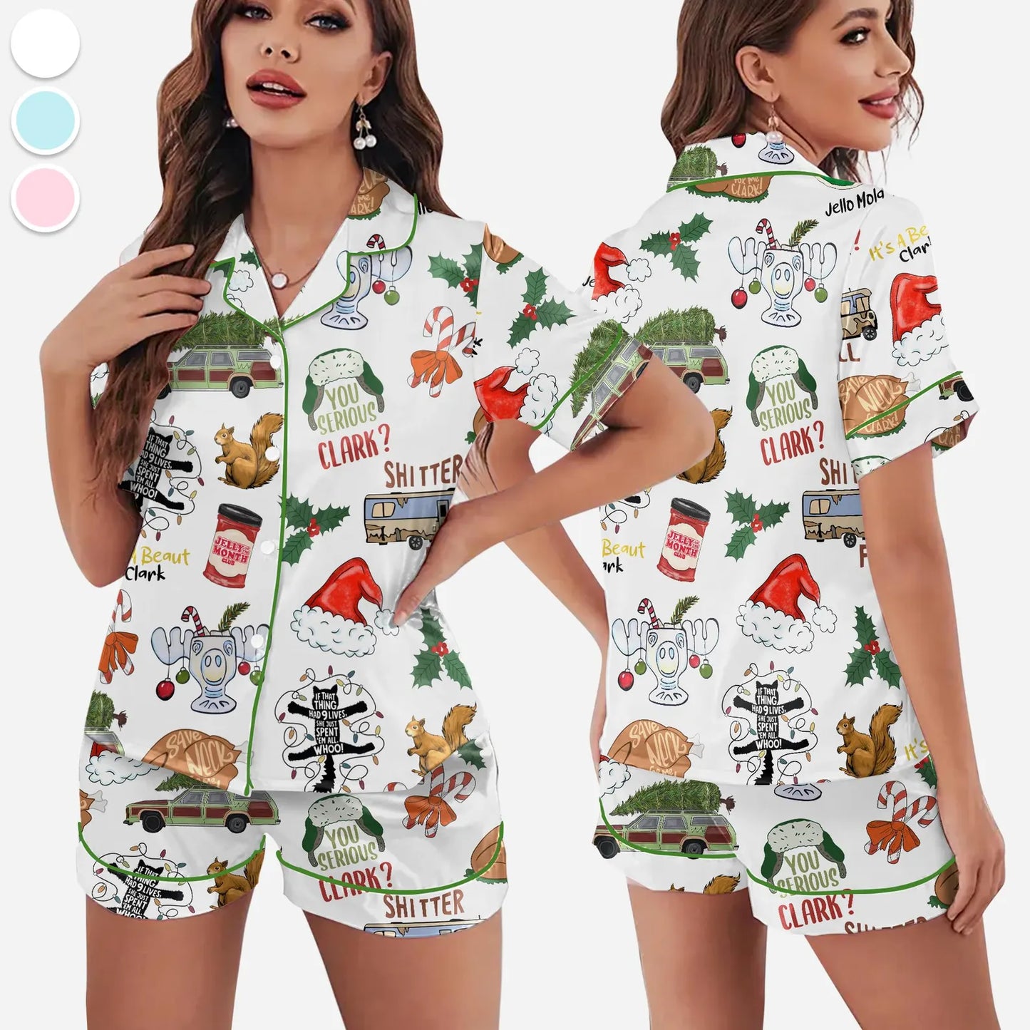 Vintage Christmas Vacation Inspired Pajama Set, Retro Tree Farm Holiday PJs for Women, Funny Xmas Gift Sleepwear