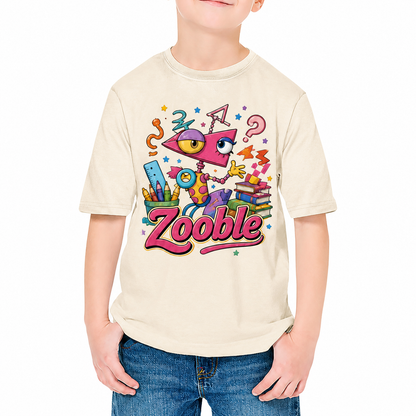 Cream Puzzle Character Family T-Shirt