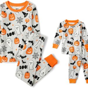 Baby and Kids Sibling Matching Halloween Pajamas Cotton Sets