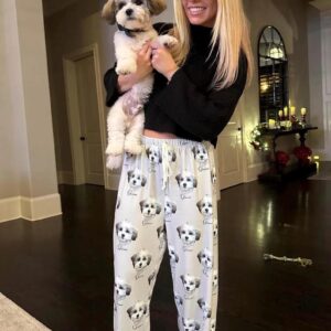Custom Pet Portrait Pajama – Personalized Dog/Cat Photo & Name Gift